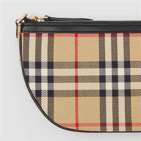 burberry beige vintage check cotton olympia pouch|Olympia Pouch checked shoulder bag in beige .